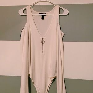Never Worn Forever 21 White Bodysuit